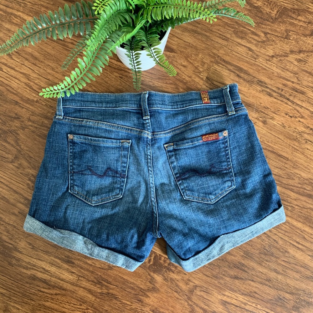 7 For All Mankind Cuffed Jean Shorts